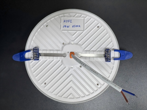 9/24/36W रिकेस्ड फ्रेमलेस डीओबी पैनल लाइट, आयरन+पीपी